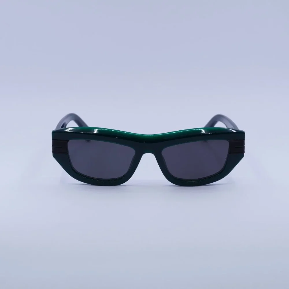 Palm Angels PERI10E CLAIRE 5507 Sunglasses Green Cat Eye Frame, Dark Grey Lenses